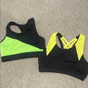 Youth Black and Yellow Sports Bras